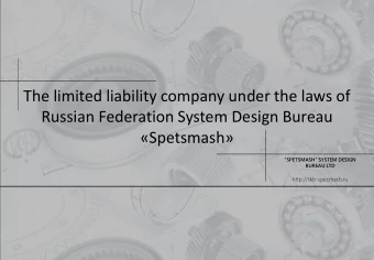 Spetsmash   SPETSMASH SYSTEM DESIGN  BUREAU LTD http://skb-specmash.ru &quot;SPETSMASH