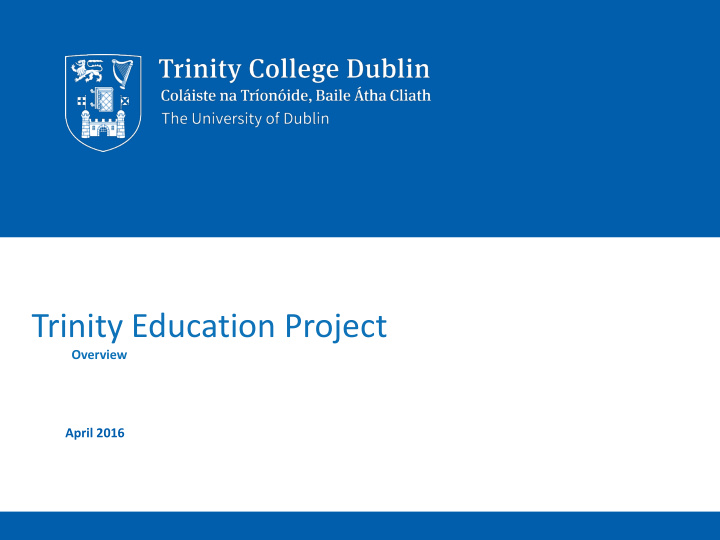trinity education project