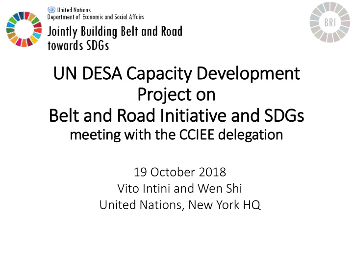 belt and road in init itiative and sdgs