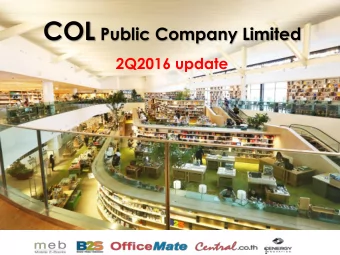 Important Notice o The information contained in this presentation is for information purposes only