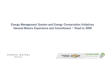 Energy  gy Manage  gement Syst  stem and Energy  gy Con  onse  servation  on In  Initiatives