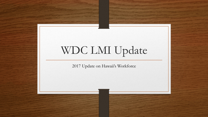 wdc lmi update