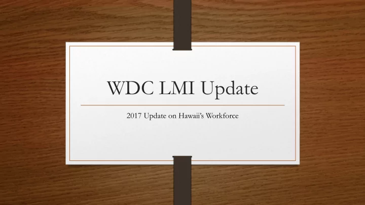 wdc lmi update