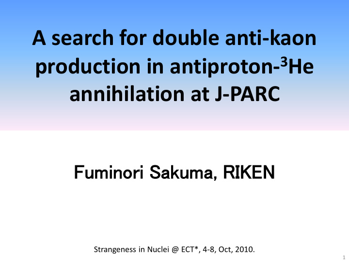 a search for double anti kaon production in antiproton 3