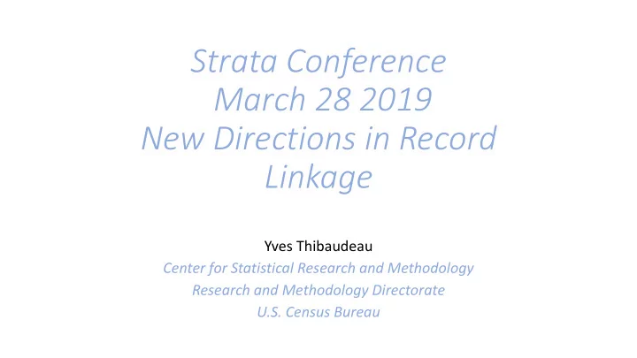strata conference