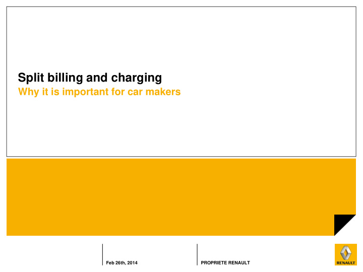 split billing and charging