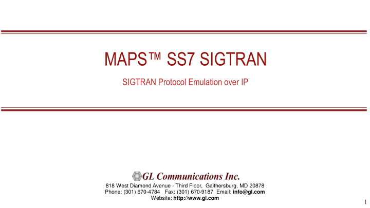maps ss7 sigtran