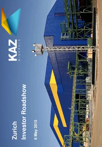 Investor Roadshow  Zurich  6 May 2015  IMPORTANT NOTICE  DISCLAIMER  Certain statements included in