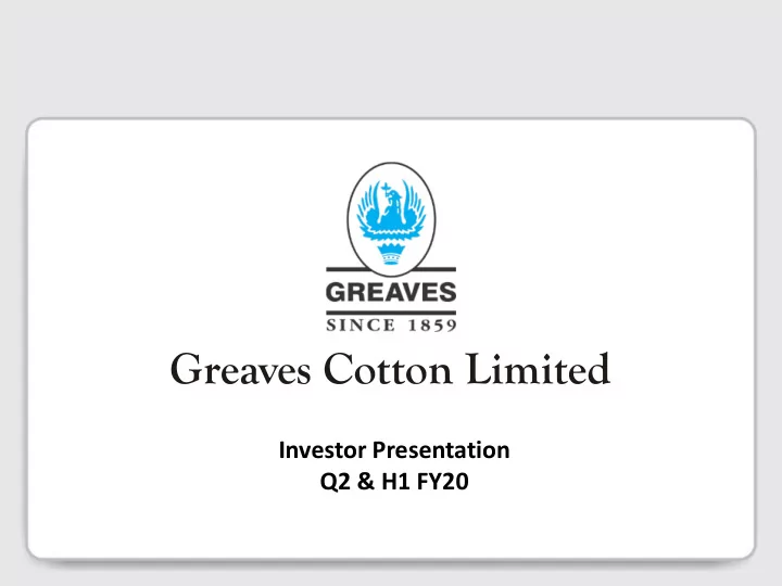 investor presentation