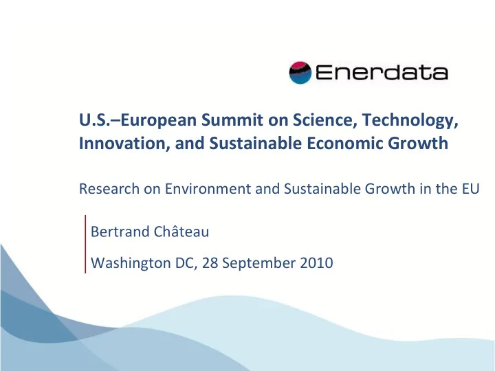 u s european summit on science technology innovation and