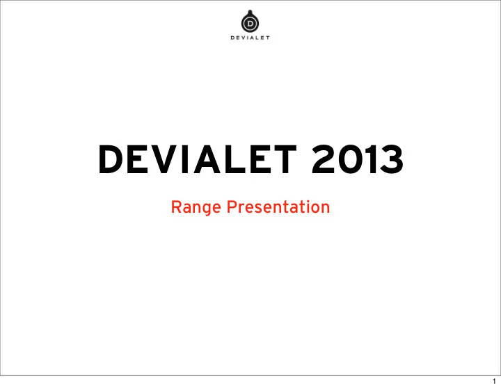 devialet 2013