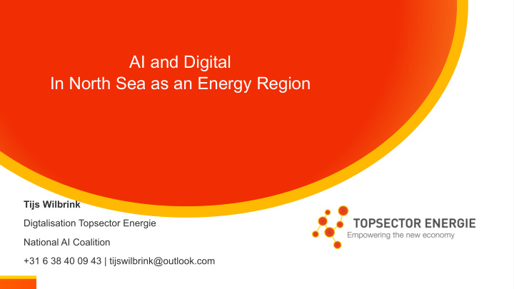 ai and digital in north sea as an energy region