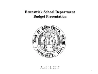April 12, 2017  1  2017-2018 Budget Worksheet of Possible ReducKons  Tier 1  W1  BHS  1 FTE