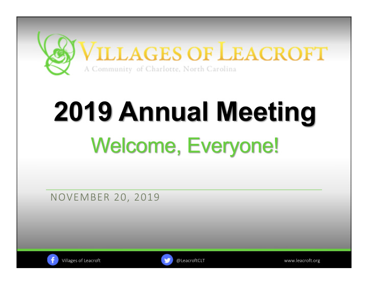 2019 annual meeting