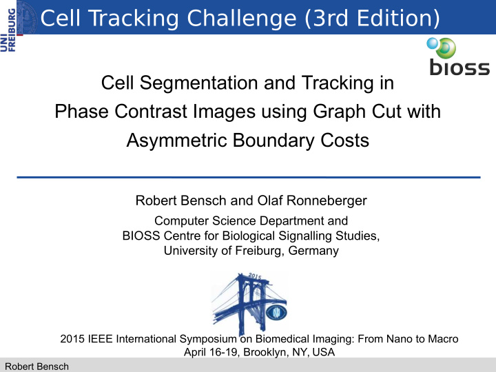 cell tracking challenge 3rd edition