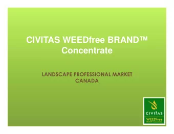 CIVITAS WEEDfree BRAND  Concentrate