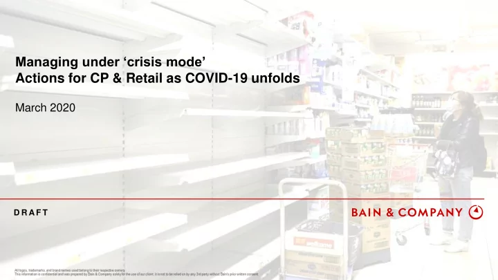 managing under crisis mode
