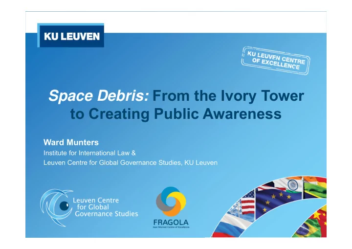 space debris from the ivory tower to creating public