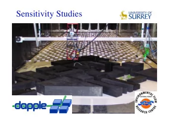 Sensitivity Studies  Wind tunnel simulations  Alan Robins, Paul Hayden, Hong Cheng, Matteo