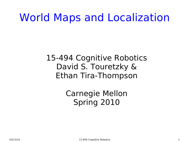 world maps and localization