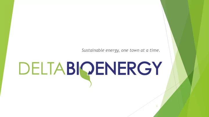 sustainable energy one town at a time