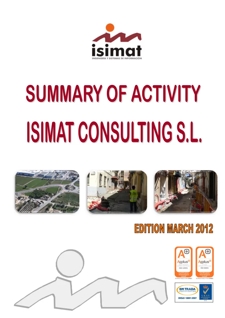 su ummary of isima at consu ulting s l l activit ty gen