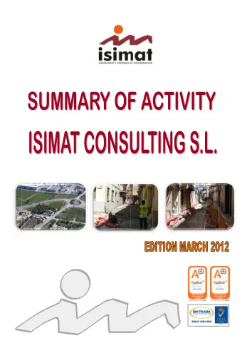 SU  UMMARY  OF ISIMA  AT CONSU  ULTING S.L  L ACTIVIT  TY.  GEN  NERAL IN DEX  pages  4  1  Compa