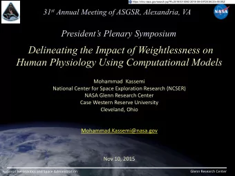 Delineating the Impact of Weightlessness on  Human Physiology Using Computational Models  Mohammad