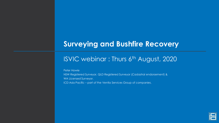 surveying and bushfire recovery
