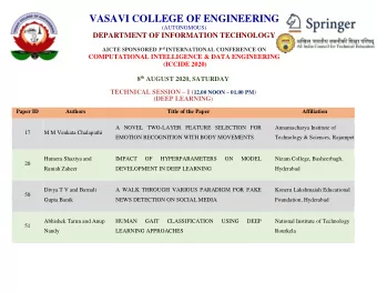 VASAVI COLLEGE OF ENGINEERING  (AUTONOMOUS) DEPARTMENT OF INFORMATION TECHNOLOGY AICTE SPONSORED 3