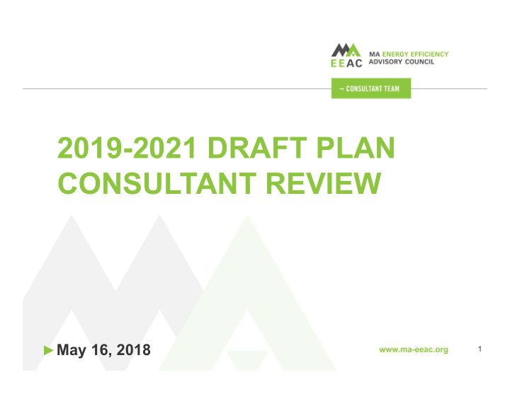 2019 2021 draft plan consultant review