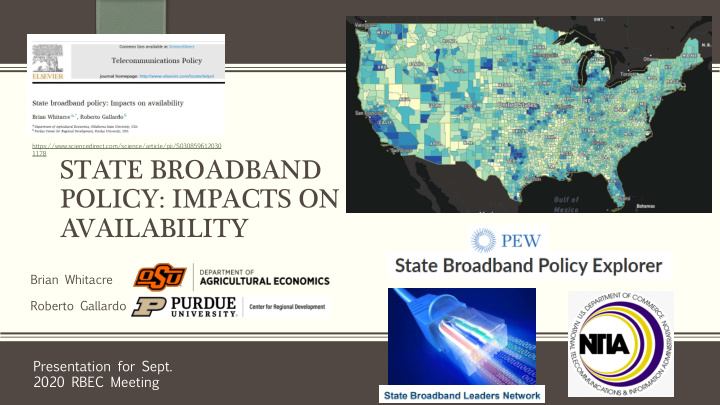 state broadband policy impacts on availability