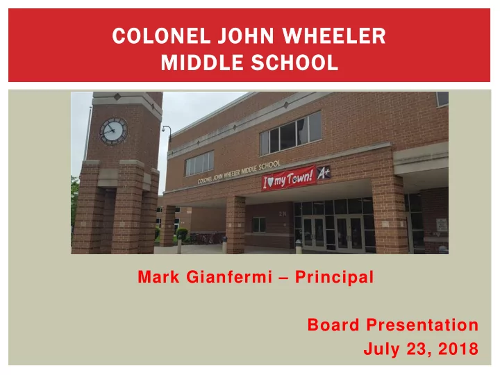 colonel john wheeler
