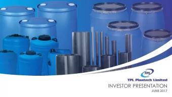 INVESTOR PRESENTATION  JUNE 2017  Index  2.  3.  1.  4.  Company  Business/  Executive  Financial