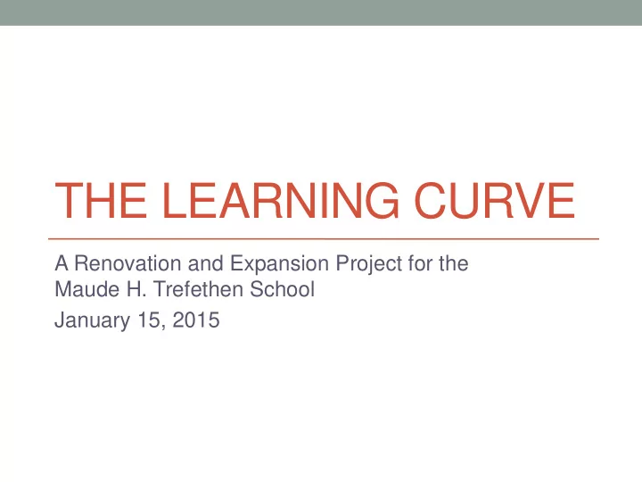the learning curve
