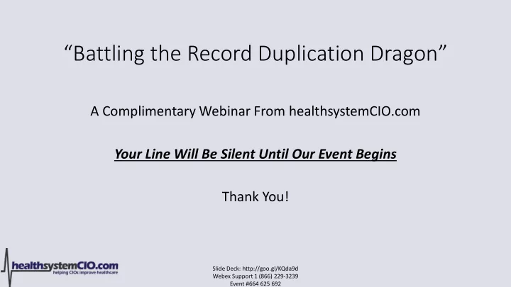 battling the record duplication dragon