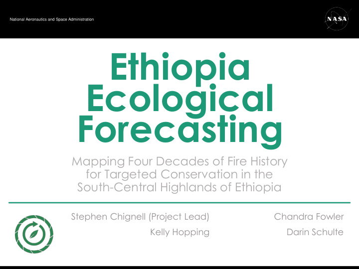 ecological forecasting