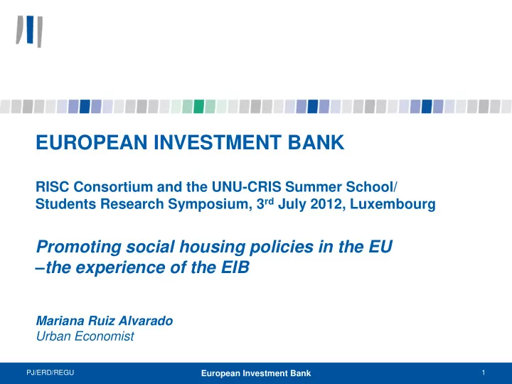 european investment bank