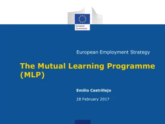 (MLP)  Emilio Castrillejo  28 February 2017  Contents  1. What is the Mutual learning Programme