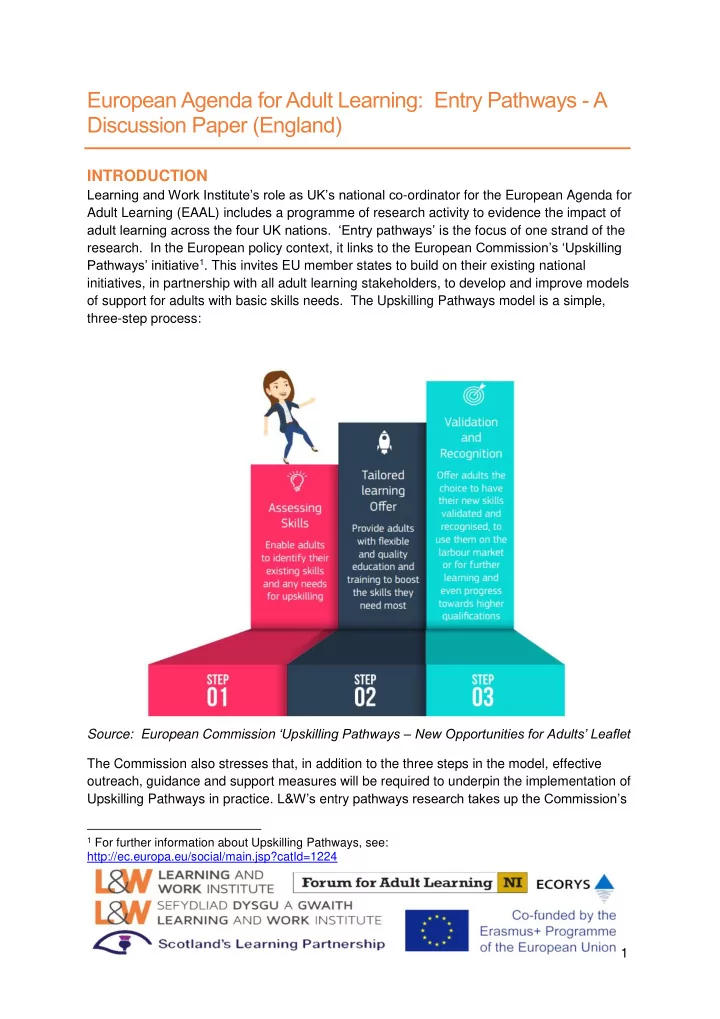 european agenda for adult learning entry pathways a