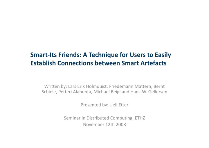smart its friends a technique for users to easily q y