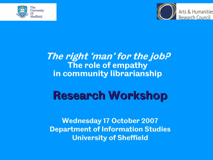 research workshop research workshop