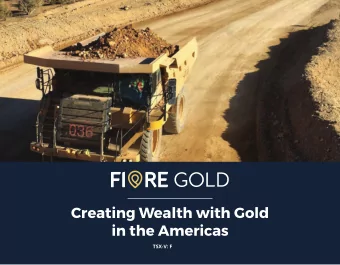 Creating Wealth with Gold  in the Americas  TSX-V: F  DISCLAIMER  CAUTIONARY NOTE REGARDING