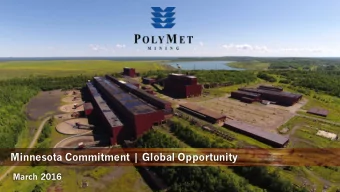 Minnesota Commitment | Global Opportunity  March 2016  Cautionary Statement  This presentation