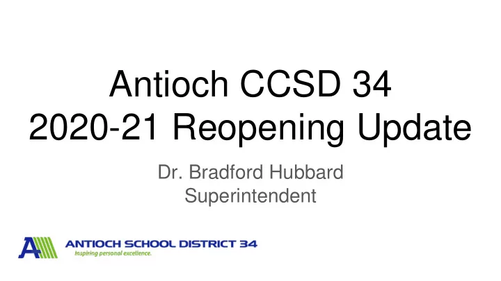 2020 21 reopening update