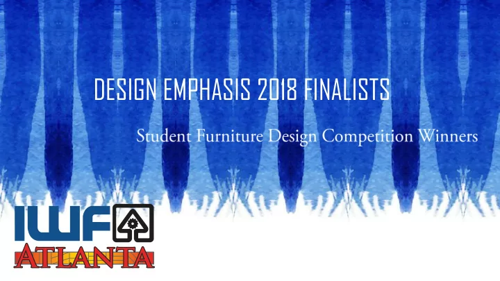 design emphasis 2018 finalists