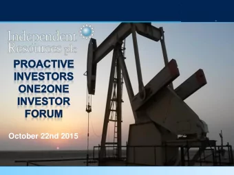 October 22nd 2015  Capital structure  Market Cap 1.63million* Capital Structure  Current Shares
