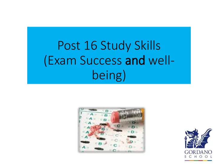 exam success and well