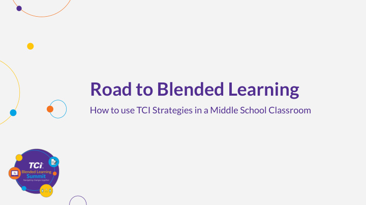 road to blended learning
