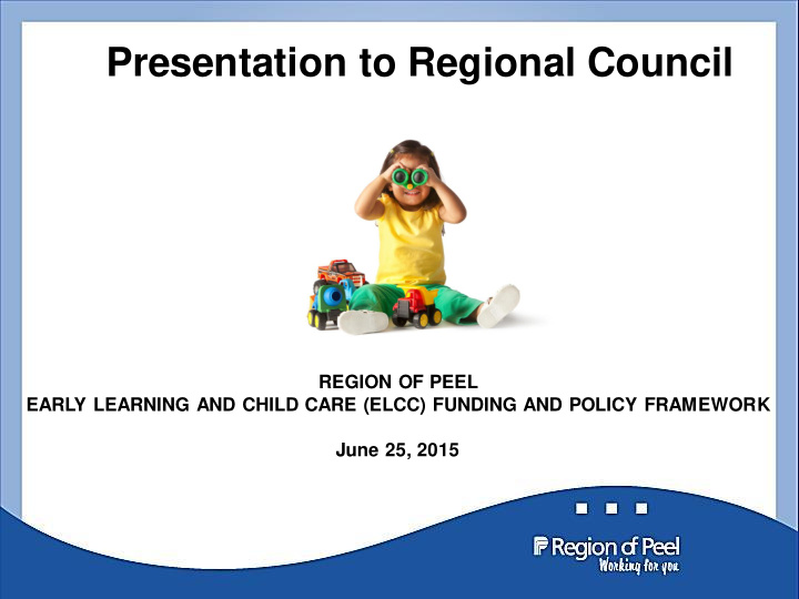 presentation to regional council